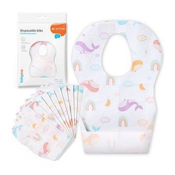 Нагрудник одноразовий м'який (10 шт/уп.) (23,5 см x 34,5 см)/"Babyono" 878 фото